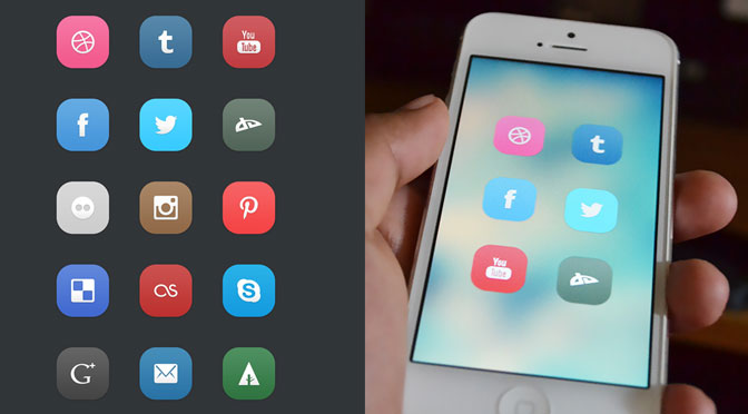 15-Flat-Social-Icons