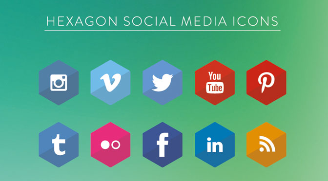 Hexagon-Social-Media-Icons-mit-EPS