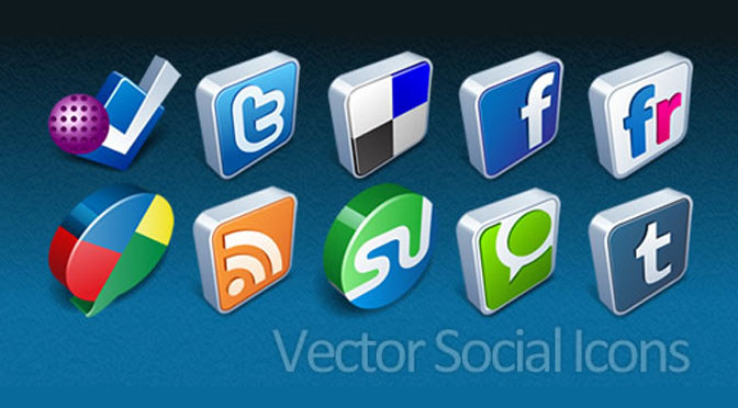 Vector-3D-Social-Icons