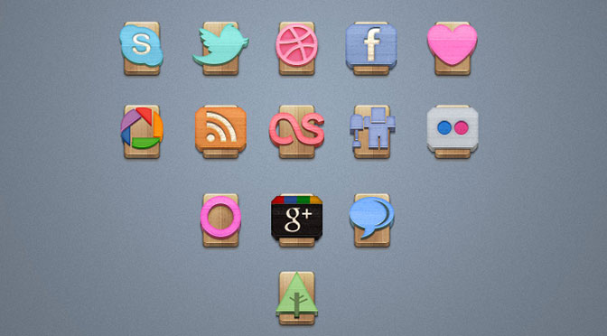 Wood-Social-Icons-Set-Vol-1