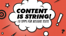 Content is string! 10 Tipps für bessere Texte