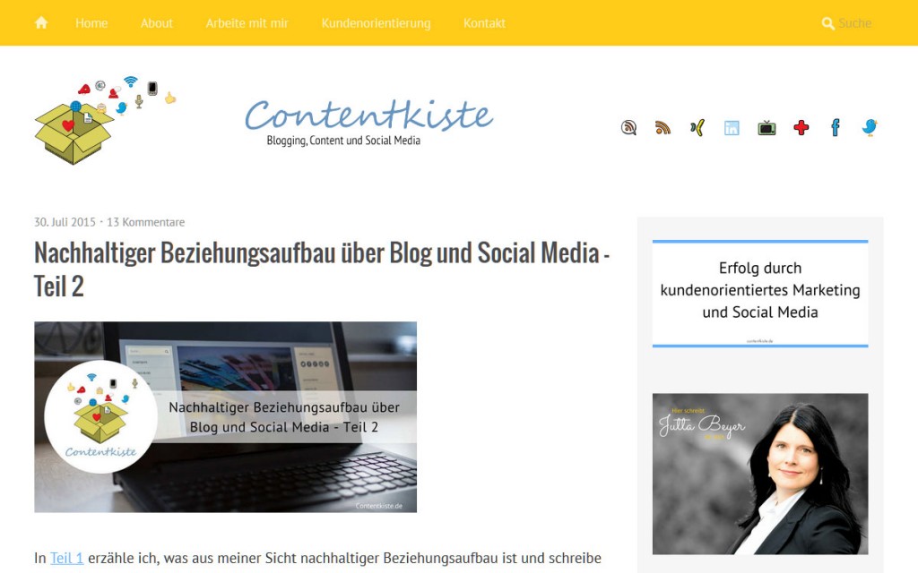 Contentkiste - Social Media und kundenorientiertes Marketing