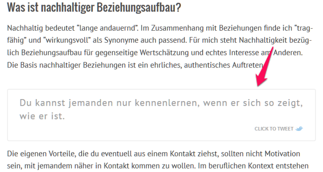Screenshot Darstellung einer Click-to-Tweet-Box