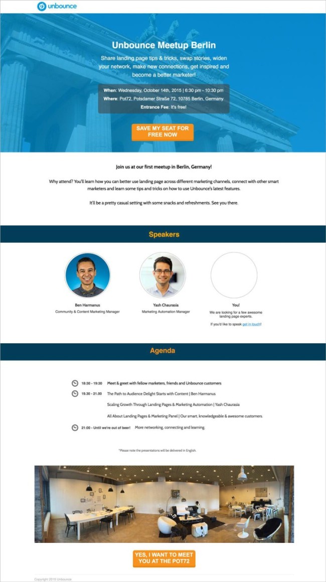 Unbounce Landingpage Beispiel