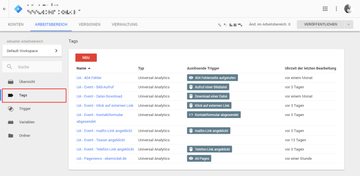 Google Tag Manager Tracking