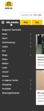 Beispiel Sidebar Navigation