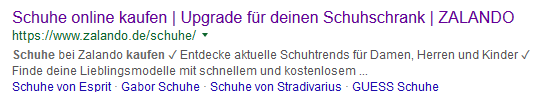 Title und Description Zalando