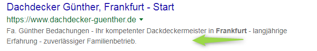 Google Ergebnis: Meta-Description