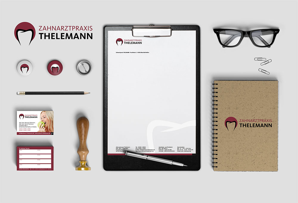 Corporate Design Zahnarztpraxis Thelemann