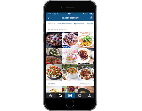 Instagram: Hashtag-Recherche #gesundessen